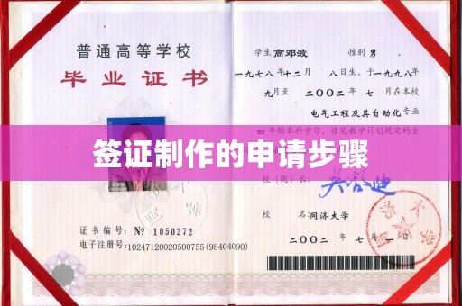 锦州签证制作的申请步骤
