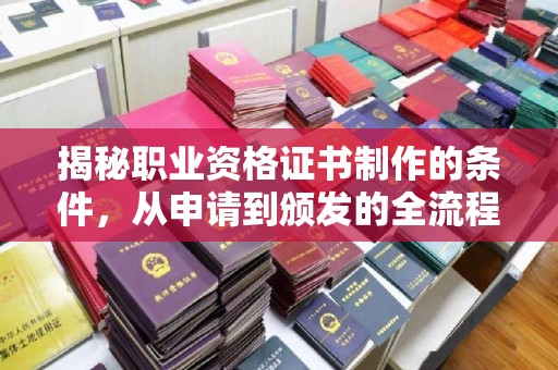 锦州揭秘职业资格证书制作的条件，从申请到颁发的全流程解析