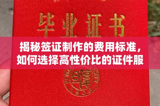 锦州揭秘签证制作的费用标准，如何选择高性价比的证件服务