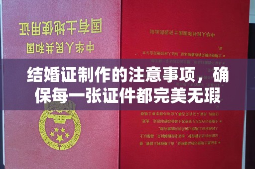 锦州结婚证制作的注意事项，确保每一张证件都完美无瑕