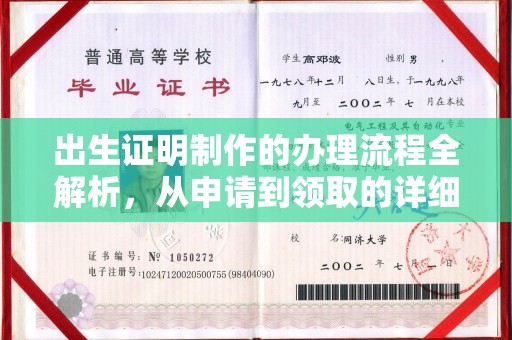 锦州出生证明制作的办理流程全解析，从申请到领取的详细指南